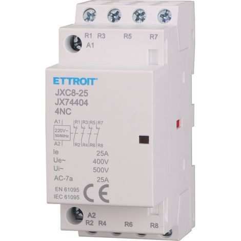 ETTROIT Modularschütz DIN AC 4P 220V 25A 4 Öffnerkontakte 4NC - JX74404
