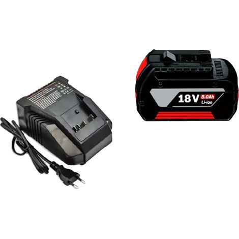 Batteria ricaricabile, 18 V, capacità 8000 mAh, 8,0 Ah x 1 - Caricabatterie x 1 (1/2)