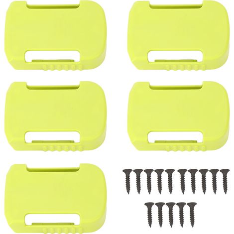 Lot de 5 supports verts pour batterie Worx WU172 WU279 WU388 WE270 WE389, adaptateur de montage et dock. (1/5)