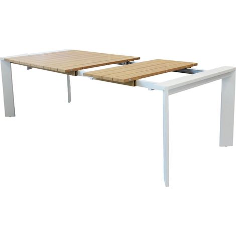 IMPACTO - tavolo con struttura in alluminio verniciato bianco o antracite (1/4)