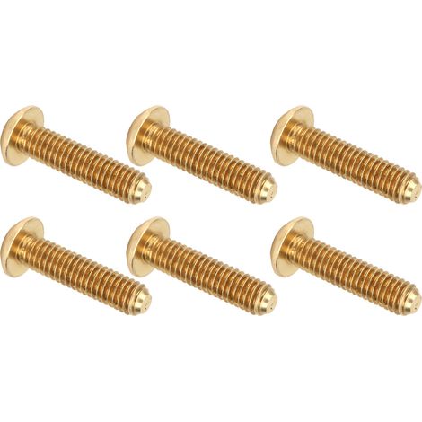 Vis de fixation à tête bombée empreinte hexagonale creuse en cuivre pur, lot de 50, M4 x 16 mm, quincaillerie (1/5)