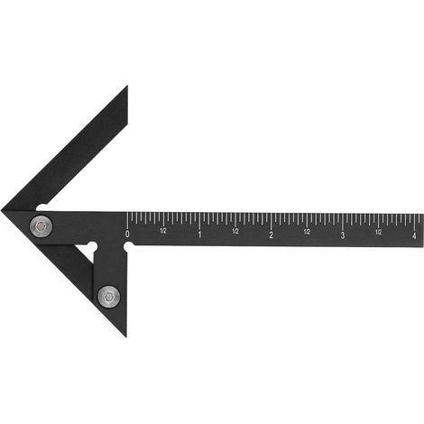 trusquinJauge de marquage pour travail du bois : trouveur de centre et de lignes à 45°/90°, en aluminium, système impérial (1/5)