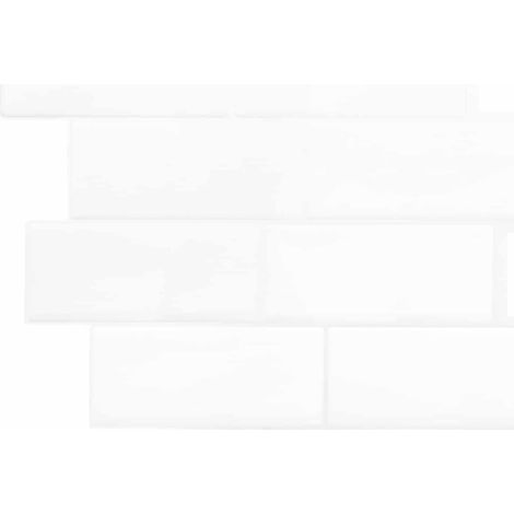 U-Bahn-Fliese 10 pcs Weiß 29 x 21 cm Polyurethan und PET vidaXL