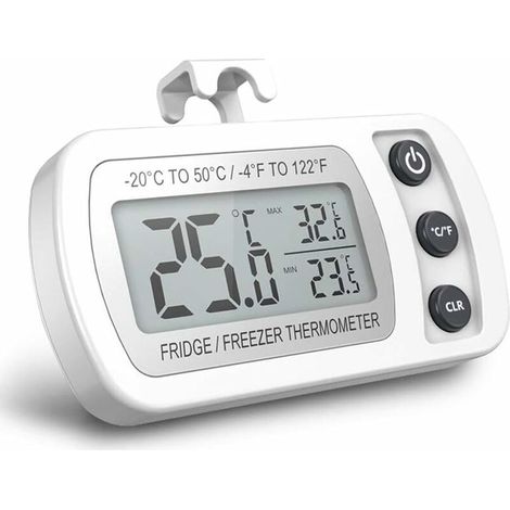 Digital Reco.ukigerator Thermometer, Waterproof co.ukeezer Thermometer with Hook, Easy to Read LCD Display, Max / Min Record Function, Ideal for Home, Restaurants and Cafes (1/5)