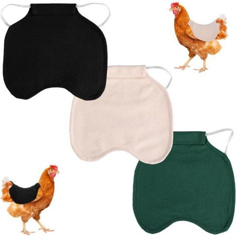 Selle De Poule - Tissu Coton Polyester - Protection Dorsale Et Latérale Pour Poules - 3 Pièces - 19x18,6x0,4 Cm (1/5)