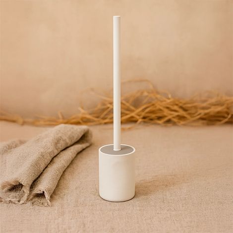 Exagonshop Portascopino in poliresina bianco Marika