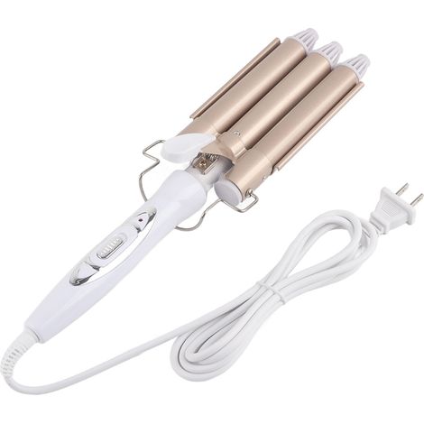 Boucleur électrique professionnel fer à friser coiffure 22mm, outil de coiffage champagne 110-240V prise US (1/5)