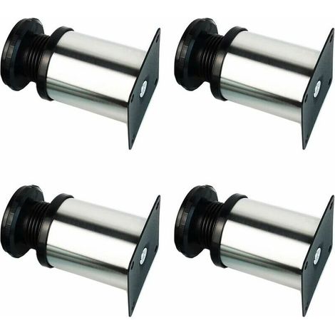 4pcs 80mm Pieds meuble de cuisine Pieds de Table pour DIY Tables/Chaises/Meuble Réglables (1/5)