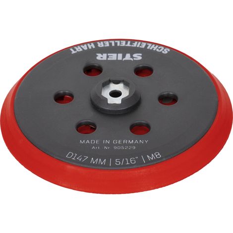 STIER Schleifteller Stützteller hart D147mm 5/16“ M8 für Exzenterschleifer, 150 mm, mit klett (1/5)