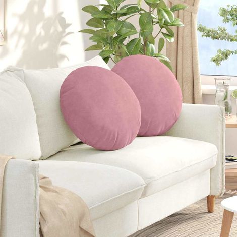 Sitzkissen 2 pcs Rosa Ø50 x 19 cm Samt