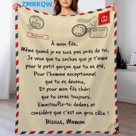 ZMRKQW Couverture Hiver Sherpa Personnalisée Pour Fille Et Garçon Polaire Super Douce Cadeau Noël Confortable Et Moelleuse (1/3)