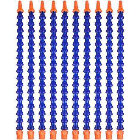 Lot de 10 tuyaux de refroidissement flexibles en plastique pour eau et huile de refroidissement, tuyaux de refroidissement réglables pour fraisage de tour, etc