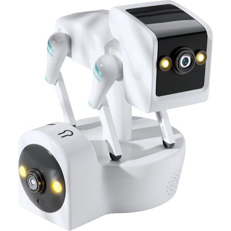 Cámara de seguridad WiFi，Lente dual HD de 4 MP，Resolución 1920x2160，Visión nocturna de 20 m，Detección de movimiento，Incluye tarjeta de 32 GB (1/5)