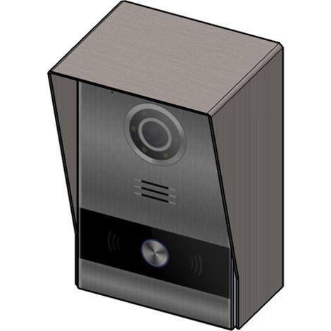 Caja de superficie para placa milo 1 línea, construcción en aluminio, diseño elegante.