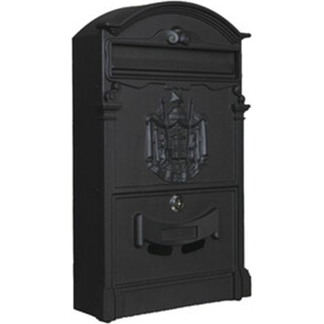 CASSETTA POSTALE REGIA NERO 9005 25,5X9X41CM