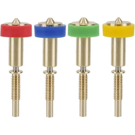 4-teiliges Hotend-Set für Revo Hotend-Extruder (0,25 mm, 0,4 mm, 0,6 mm, 0,8 mm) mit integrierten Messingdüsen für 3D-Drucker (1/5)