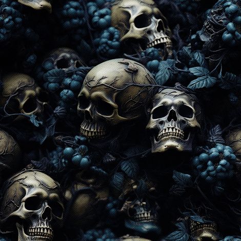Tela decorativa para exteriores Oxford - Motivo de calavera I DX4590 (1/5)
