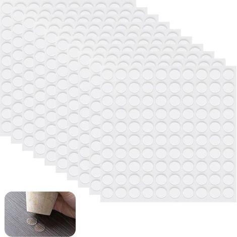 Pastilles adhésives double face - Noname - 1000pcs - Transparent - 10mm - Réutilisables (1/4)