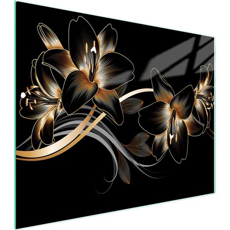 Tagliere in vetro 52x40 cm, orchidea (1/5)