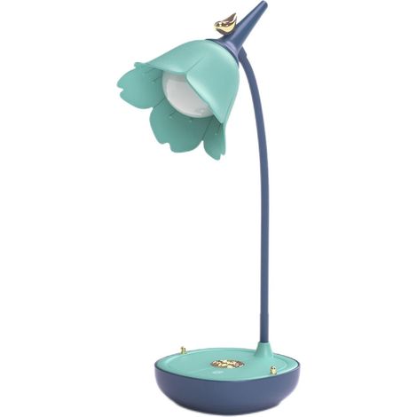 Lit réglable, mignon, rechargeable par USB, pour ordinateur portable ou tablette, lecture de chevet bleue (1/5)