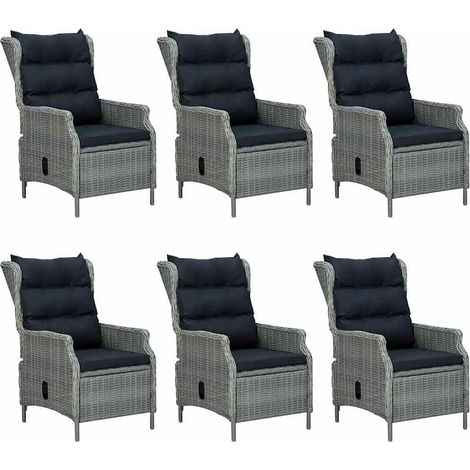 Maison Exclusive - Set da Pranzo da Giardino 7 pz Grigio Chiaro (1/5)