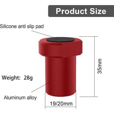 Jeu de pinces en alliage d'aluminium, accessoires de fixation pour établi de menuiserie, adaptés à un alésage de 19/20 mm (rouge, 20 mm) Jeu de 8 pièces (1/4)