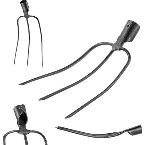 Fourche de jardin, acier, 2 dents 38,5 x 16 cm, 3 dents 38,5 x 21 cm, 4 dents 38,5 x 22 cm, 5 dents 38,5 x 22,5 cm (1/5)