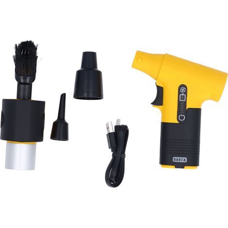Portable Turbo Fan for Camping and Car – 120,000 RPM, Yellow, USB Rechargeable (1/5)