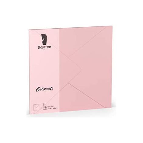 Busta grande quadrata coloretti 5 pz. rosa