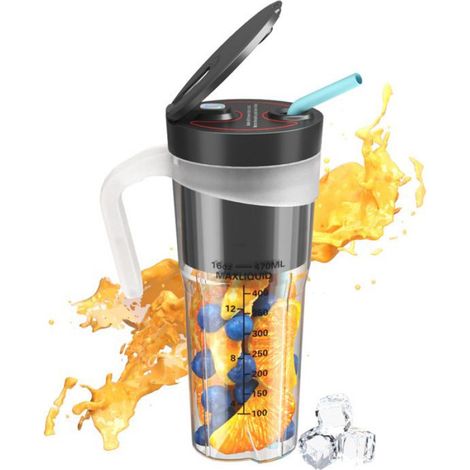 Blender - Extracteur De Jus Portable - Pour Légumes Et Fruits - Puissance 200 W - Tasse Intégrée - 1 Pièce (1/5)