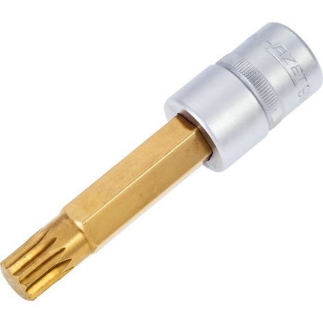 Douille mâle 990LG-14 ∙ Carré creux 1/2 pouce (12,5 mm) ∙ Profil denture multiple intérieur XZN ∙ Taille M14 (1/2)