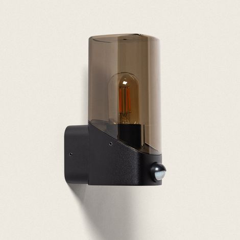 Wandleuchte Außen mit PIR Sensor Aluminium Pelly Schwarz (1/5)