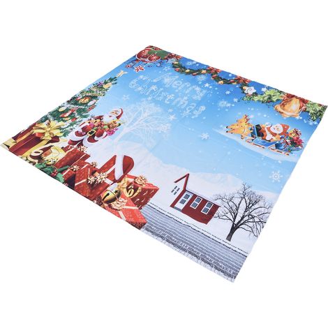 Weihnachtsteppich, multifunktional, weich, strapazierfähig, glänzend, ideales Geschenk, 150 x 150 cm (1/5)