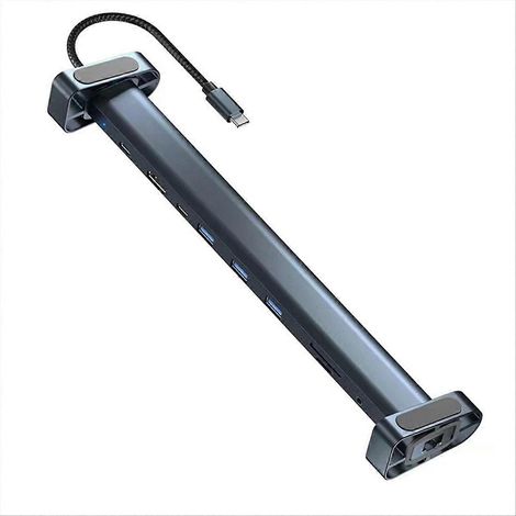 Hub USB-C 10-en-1 Multiprise Adaptateur Rallonge Type-C vers 3×USB 3.0 (1/5)