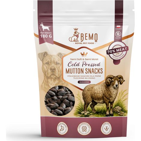 Bemo Kaltgepresste Hammelfleisch-Snacks – halbfeste, kaltgepresste Hammelfleisch-Snacks für Hunde