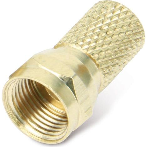 GOOBAY F-Stecker, 7 mm, Aufdrehmontage, Kupfer/vergoldet