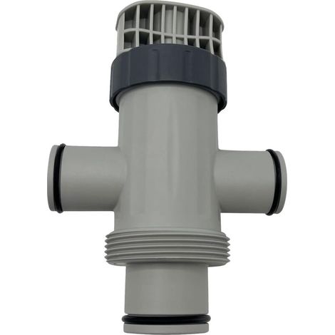 Valvola di ritegno per piscina a doppia apertura - Kit di sostituzione del tubo flessibile - Compatibile con pompa per piscina e attrezzature da gioco - Dimensioni 16x11x6 cm