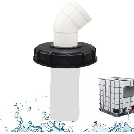 Couvercle de cuve IBC à 45° avec filtre en nylon lavable pour cuve de récupération d'eau de pluie IBC de 1000 L – 165 mm (1/4)