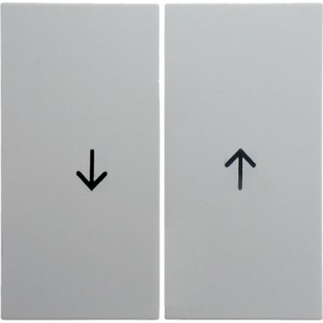 BERKER 16251909 WIPPEN MIT AUFDRUCK SYMBOL PFEIL S.1/B.1/B.3/B.7 GLAS POLARWEIß, MATT (1/2)