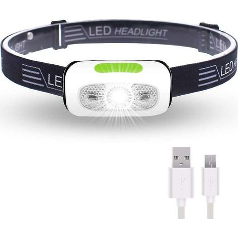 Lampe frontale rechargeable USB 500 lumens, légère, super lumineuse – DELKEVIC (1/5)