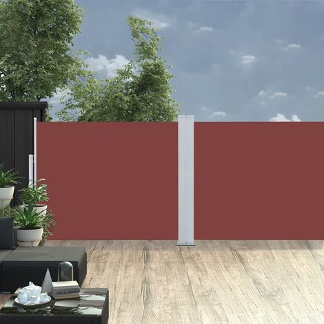 Auvent latéral rétractable Paravent extérieur Brise Vue Rétractable pour Jardin, Balcon, terrasse Marron 140 x 1000 cm NDTN4179208 (1/5)