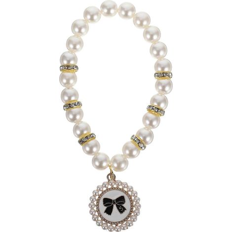 Collar con colgante de hueso para gato, color blanco, forma redonda, estilo versátil, 1 juego. (1/5)