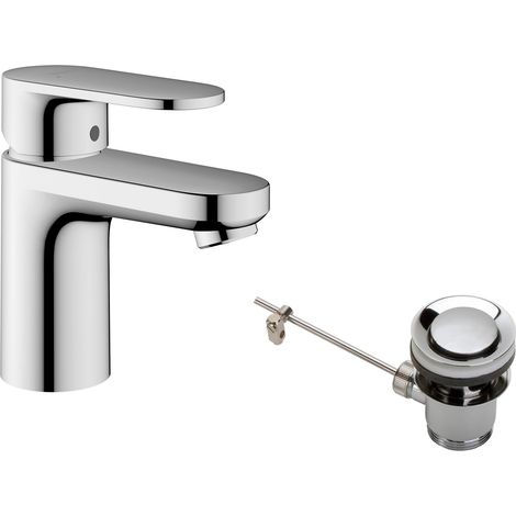 Mitigeur de lavabo 70 avec tirette et vidage métallique, chromé, 71557000 (1/5)