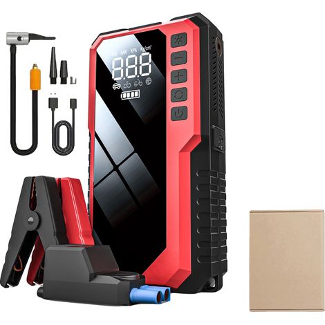 Démarreur de voiture, batterie externe de 12000mAh, compresseur de pneus, CYD17 (1/2)