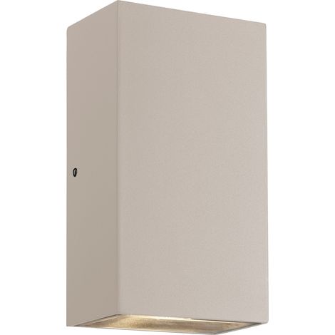 Applique murale ROLD Flat Métal Sablé, H.16 - IP54 - LED Module /Nordlux Extérieur