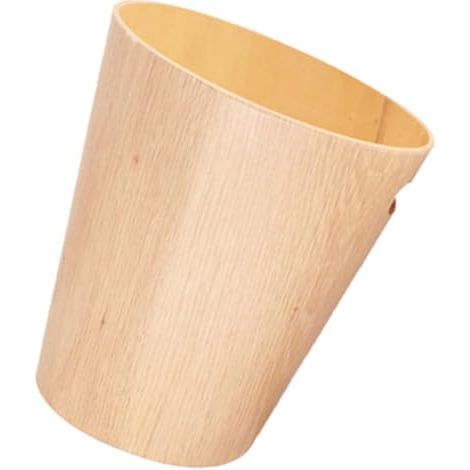 Poubelle Bois pour Bureau et Salle de Bain, Corbeille à Papier de Bureau, Grande Capacité, Amovible, Beige, Maison et (1/5)