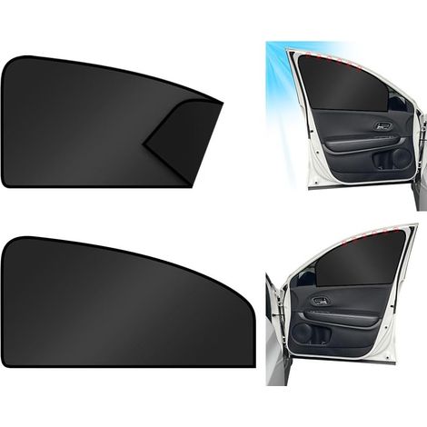 Pare-Soleil de Voiture Magnétique 2PCS - Protection UV pour Fenêtres, Rideaux Solaires pour Enfants, Adultes, Animaux et Compagnie - Noir (1/5)