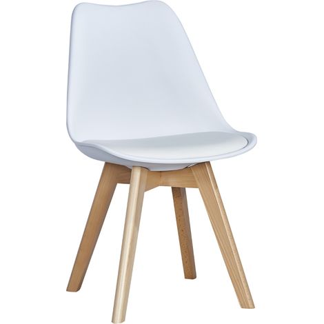 Silla de Comedor Estilo Nórdico Basic con Cojín 81x55x48cm 7house