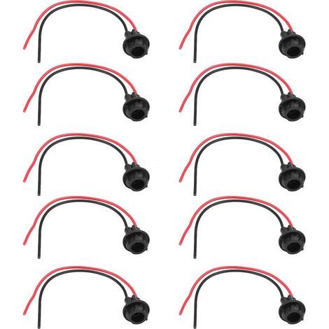 Support de douille d'ampoule de voiture T10, 10 pièces, Extension de connecteur, adaptateur de Base de lumière à cale LED (1/5)