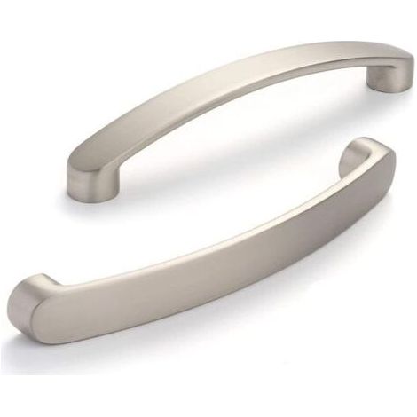 Lot de 6 poignées de meuble chromées – Poignées de porte de cuisine en nickel brossé – Entraxe 96mm – Dimensions 111x15x26mm (1/4)